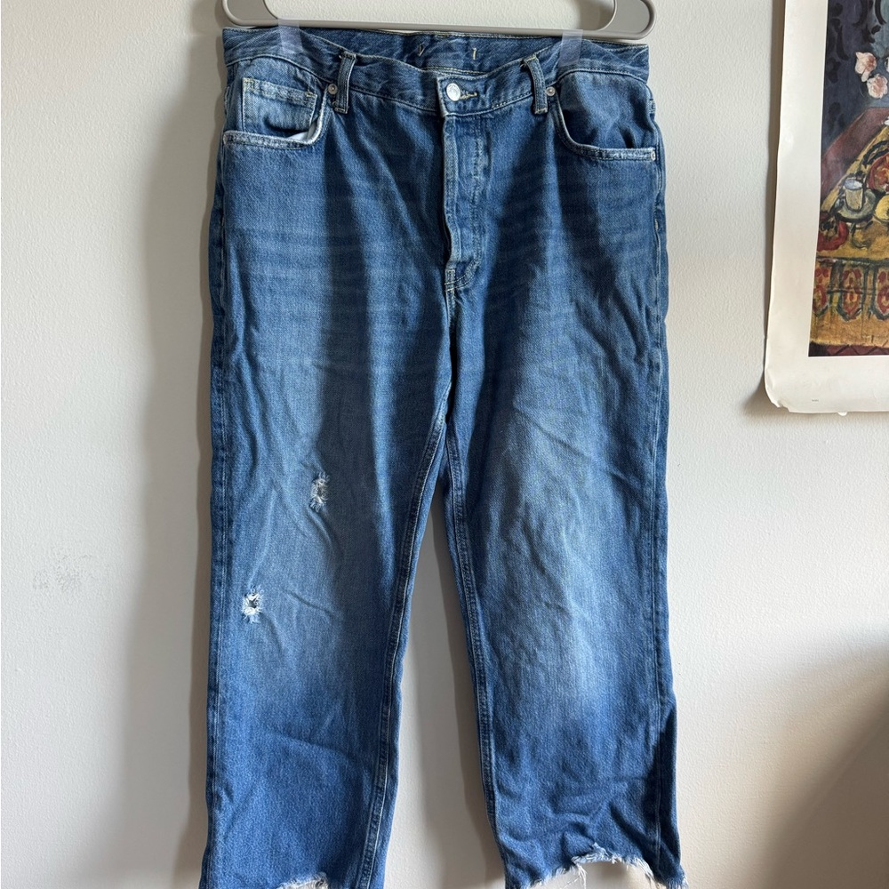 Free People We the Free Raw Hem Jeans